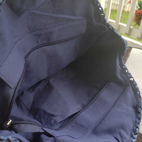 Straw Woven Tote Bag Double Handle - Picture 5 of 6